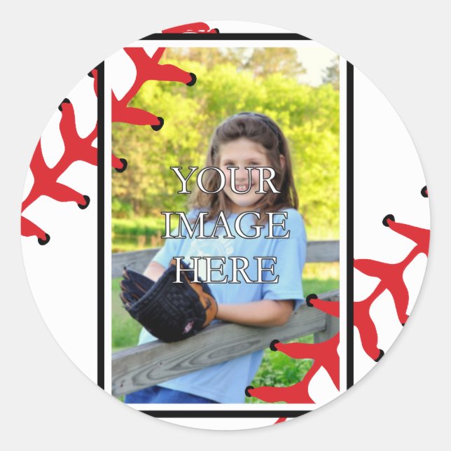 Pegatina de béisbol/Softball personalizado (Anverso)