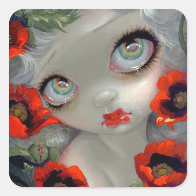 pegatina de "Bellezas envenenadas III: Adormidera" (Anverso)