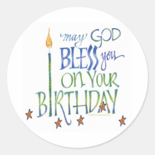 Pegatina de Bendiciones de Cumpleaños