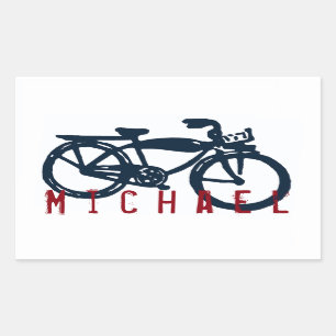 Pegatina de bicicleta azul