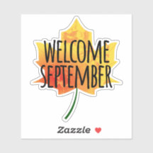 Pegatina de bienvenida de septiembre