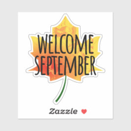Pegatina de bienvenida de septiembre