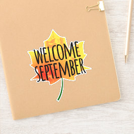 Pegatina de bienvenida de septiembre