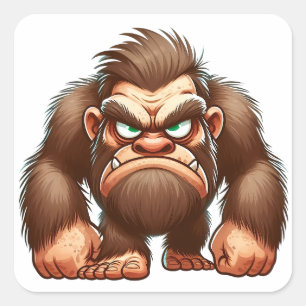 Pegatina de Bigfoot gruñón divertido Calcomanía
