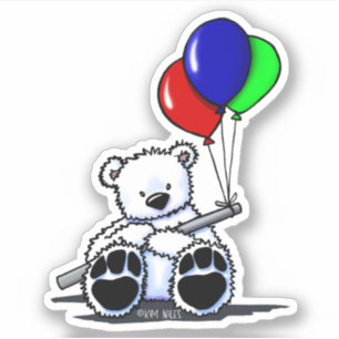 Pegatina de Birday Bear KiniArt