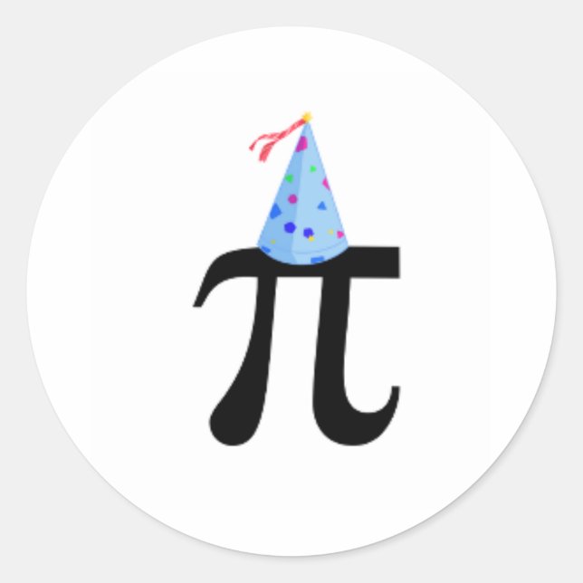 Pegatina de Birthday Pi (Anverso)