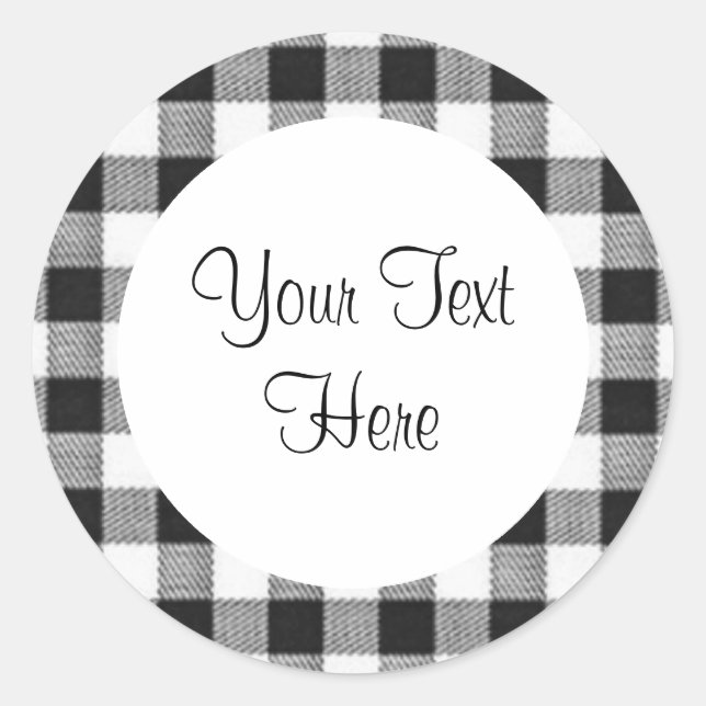Pegatina de Black Gingham (Anverso)