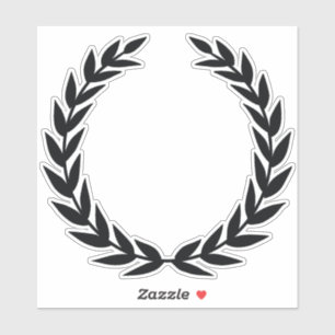 Pegatina de Black Laurel Wreath