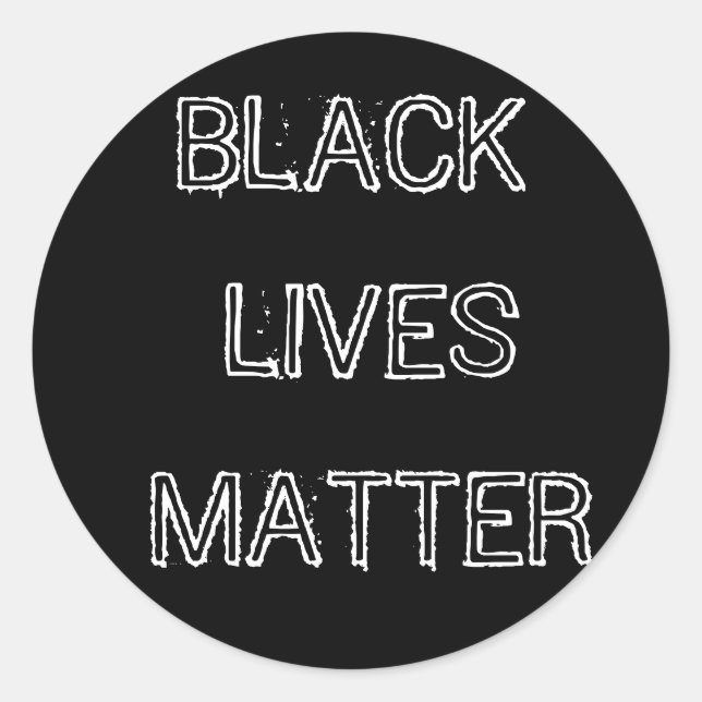 Pegatina de Black Lives Matter BLM (Anverso)