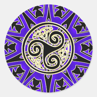 Pegatina de Blue Celtic Triskele Mandala