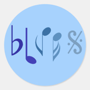 Pegatina de Blues Music Notes