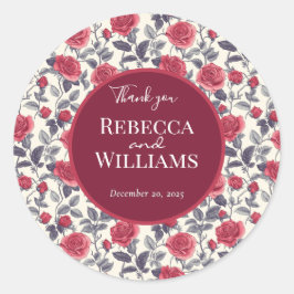 Pegatina de Boda Cute