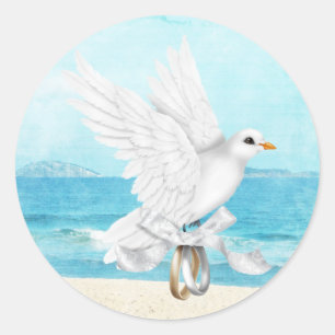 Pegatina de boda de destino