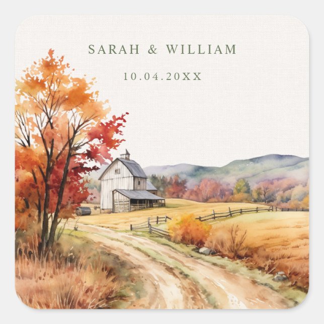 Pegatina de Boda de impresión de ropa de granja de (Anverso)