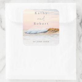 PEGATINA DE BODA DE PLAYA | PEGATINA OCEAN WAVES S