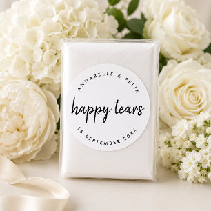Pegatina de boda Etiqueta de paquete de pañuelos