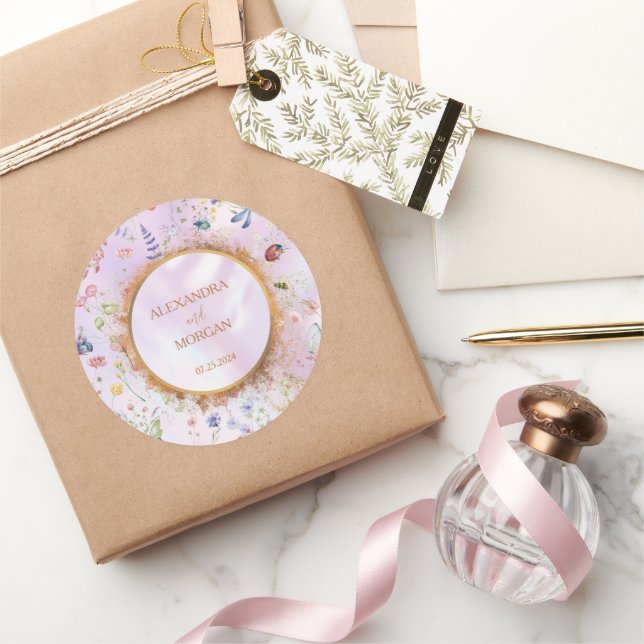 Pegatina de Boda singulares de flores silvestres r (Regalar)