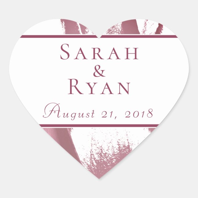 Pegatina de Bodas Elegante de Burdeos Flower Tulip (Anverso)