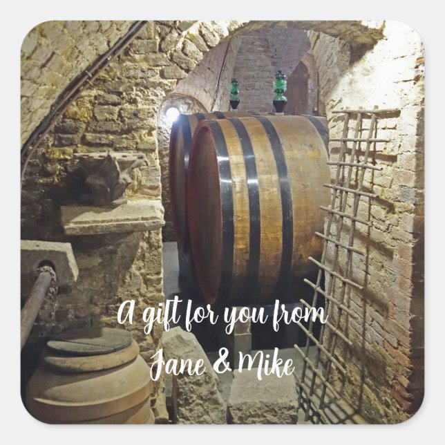 Pegatina de bodega personalizada (Anverso)