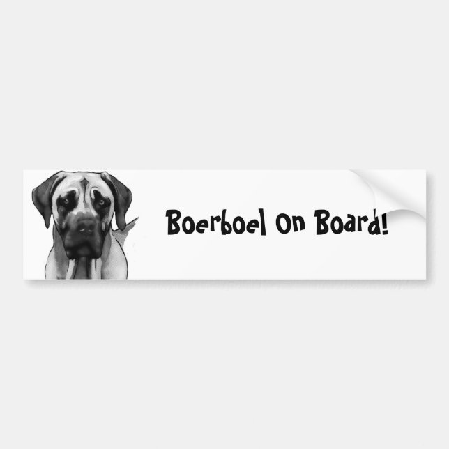 Pegatina de Boerboel Bumber (Frente)