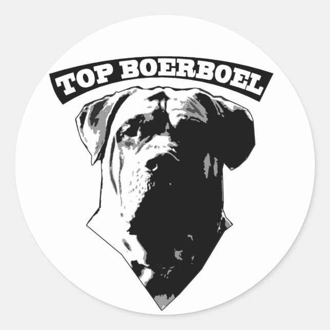 Pegatina de Boerboel superior (Anverso)