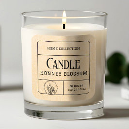 Pegatina de Boho Kraft Beige Paper Candle Labs