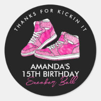 Pegatina de bolas de verano rosada