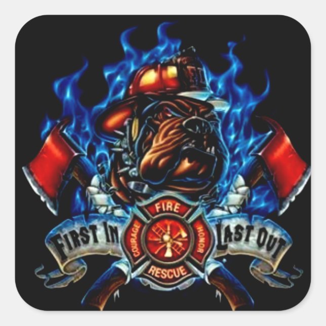 pegatina de bomberos (Anverso)