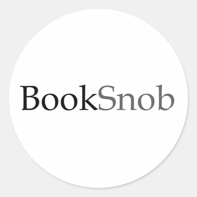 Pegatina de BookSnob (luz) (Anverso)