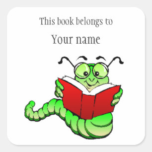 Pegatina de Bookworm personalizado