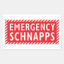Pegatina de booze de emergencia - Schnapps