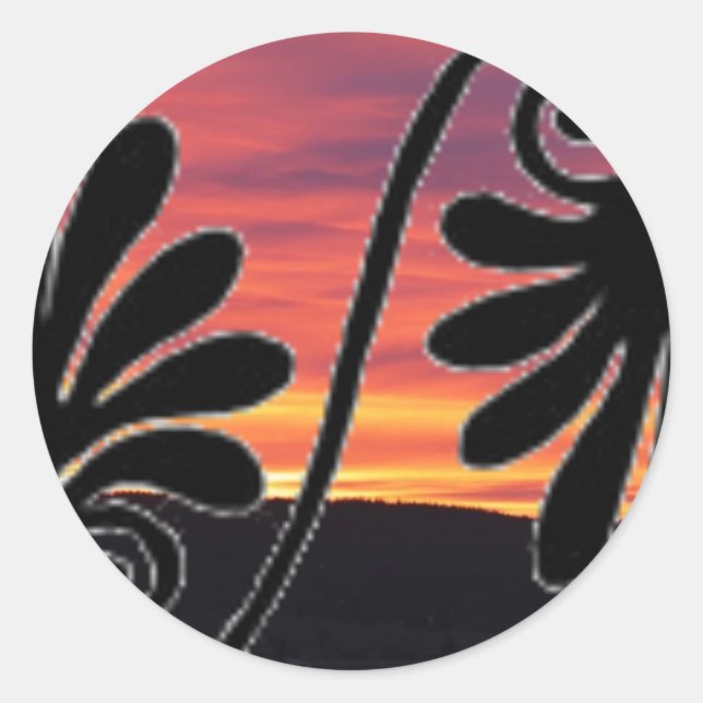 Pegatina de borde de atardecer (Anverso)