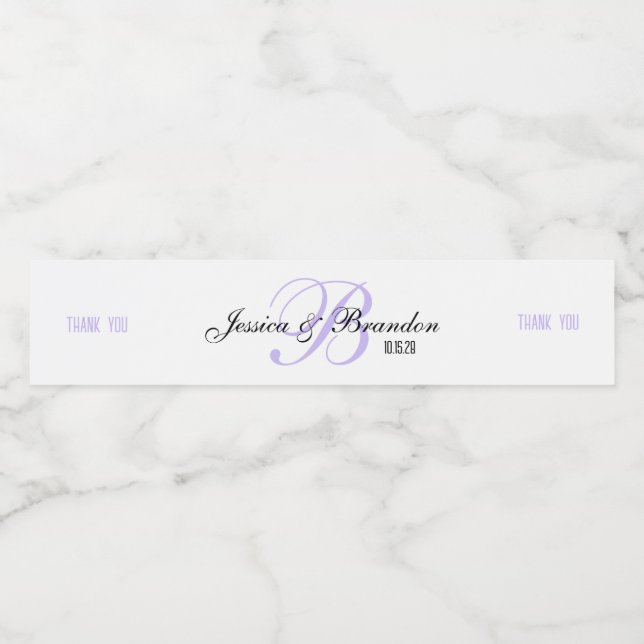 Pegatina de botella de agua de boda WW-006v2 (Etiqueta única)