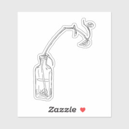 Pegatina de botellas de Linsemilla Pothos