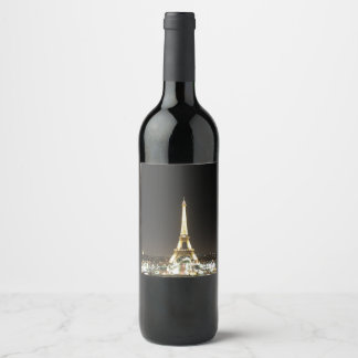 Pegatina de botellas de vino de París