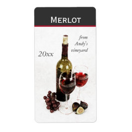 pegatina de botellas de vino y copas