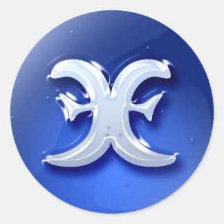Pegatina de botón brillante de Pisces
