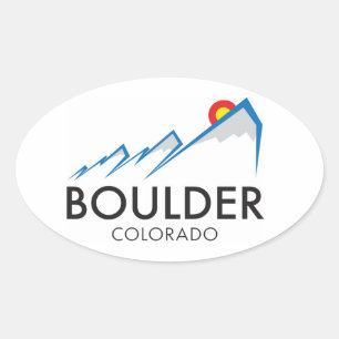 Pegatina de Boulder Colorado - Oval