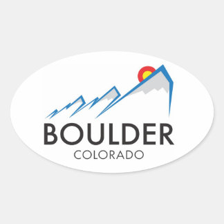 Pegatina de Boulder Colorado - Oval