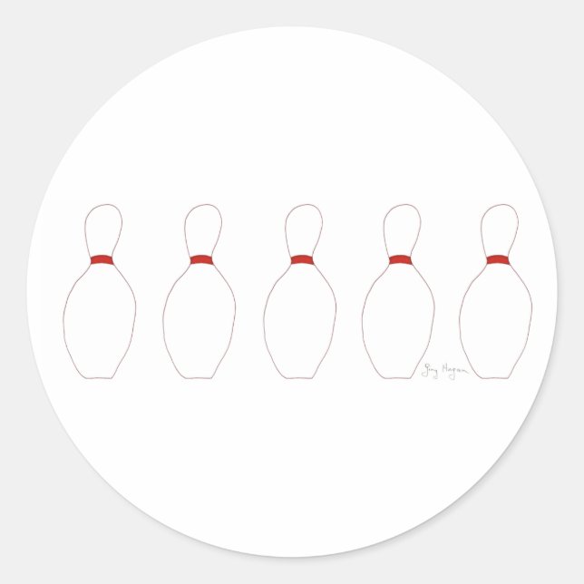 Pegatina de Bowling Pins (Anverso)