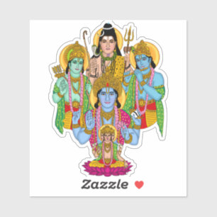 Pegatina de Brahma Vishnu Shiva Ram Krishna