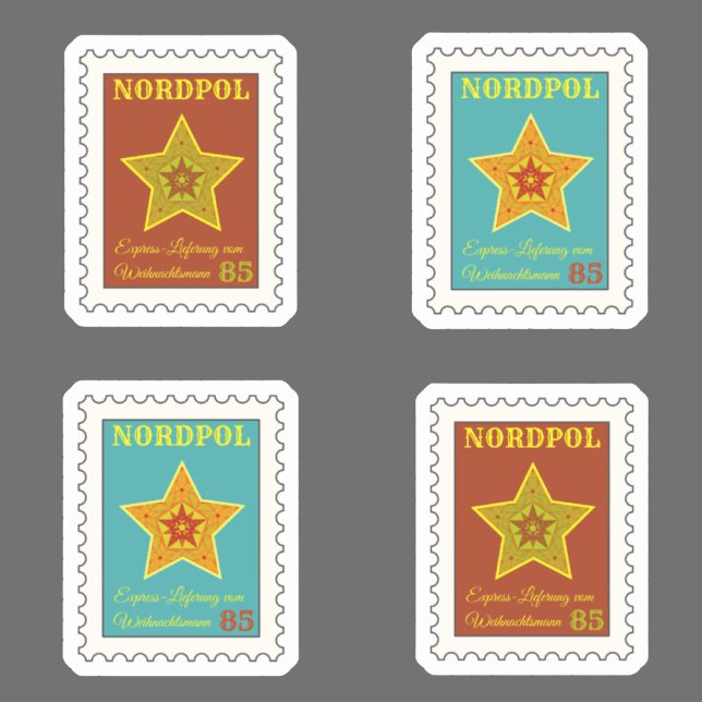 Pegatina de Briefmarken vom Weihnachtsmann (Subido por el creador)