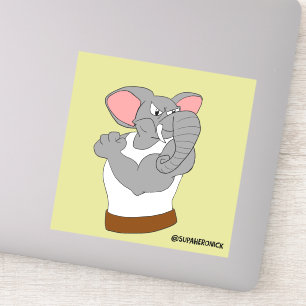 Pegatina de Bruce el Elefante Dibujo Animado Forzu