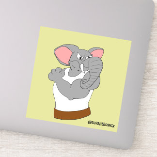 Pegatina de Bruce el Elefante Dibujo Animado Forzu