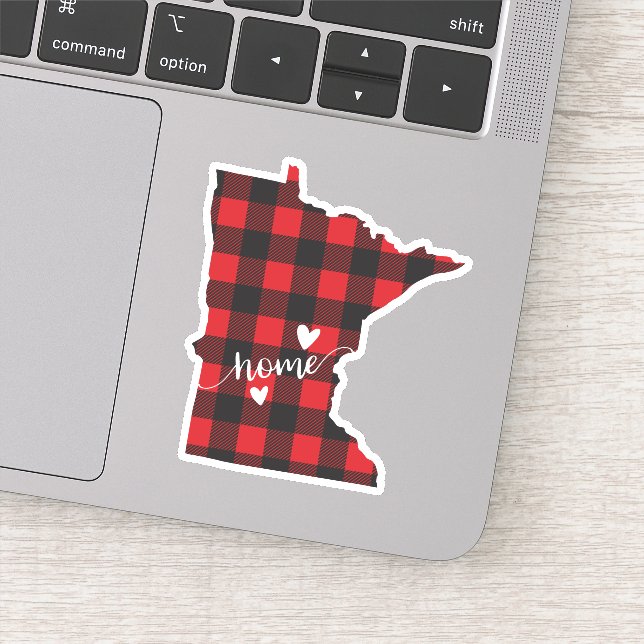 Pegatina de Buffalo Plaid Minnesota (Detalle)