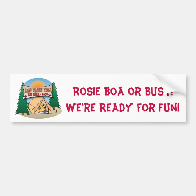 Pegatina de Bumer de la boa de Rosie (Frente)