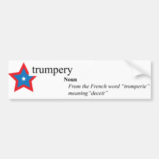Pegatina de Bumpery del Trumpery de Donald Trump