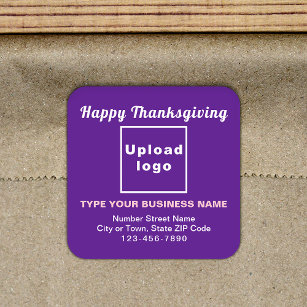 Pegatina de Business Thankding Purple Square