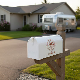 Pegatina de buzón de brújula
