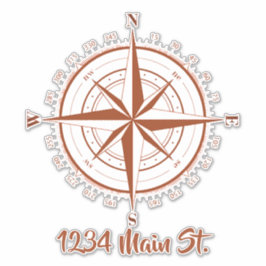 Pegatina de buzón de compás